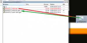 GPX-Datei per Drag&Drop um GCVote erweitern, der GCVote2GPX merger machts möglich GCVote2GPX Screenshot